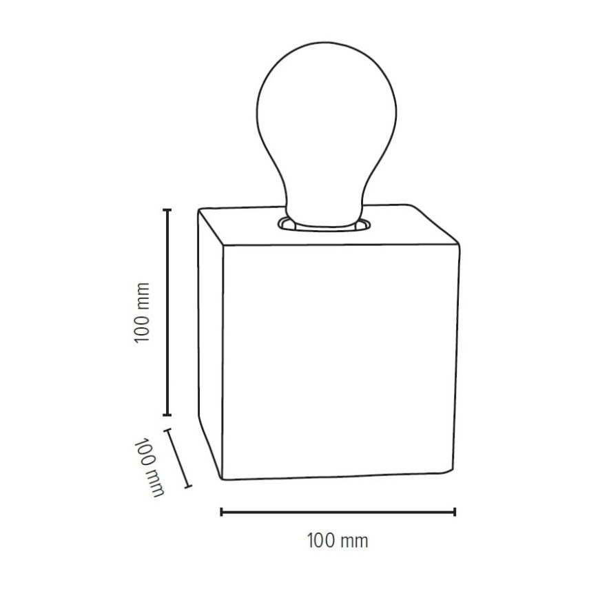 Lámpara de mesa TRONGO SQUARE 1xE27/25W/230V roble