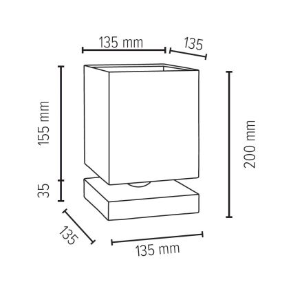 Lámpara de mesa INGER 1xE27/25W/230V roble