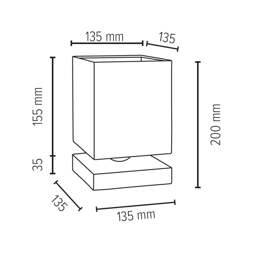 Lámpara de mesa INGER 1xE27/25W/230V roble