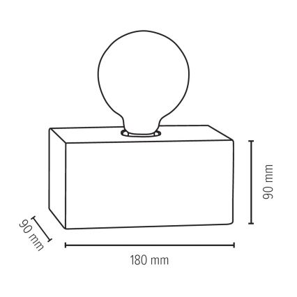 Lámpara de mesa STRONG DOUBLE 1xE27/25W/230V hormigón