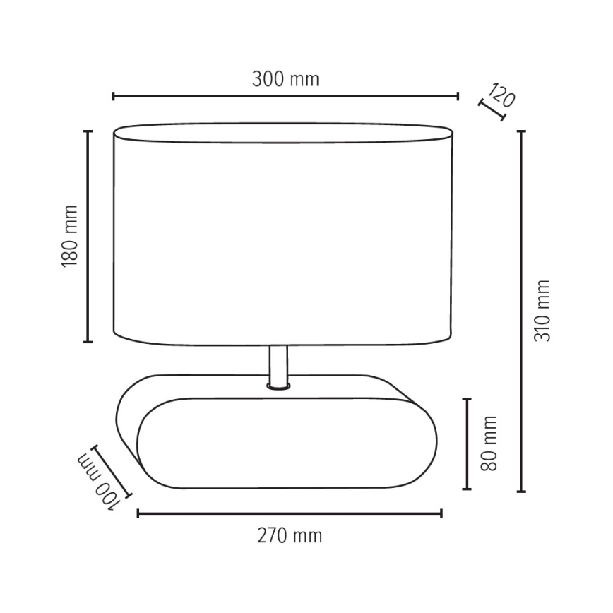 Lámpara de mesa MARINNA 1xE27/25W/230V haya