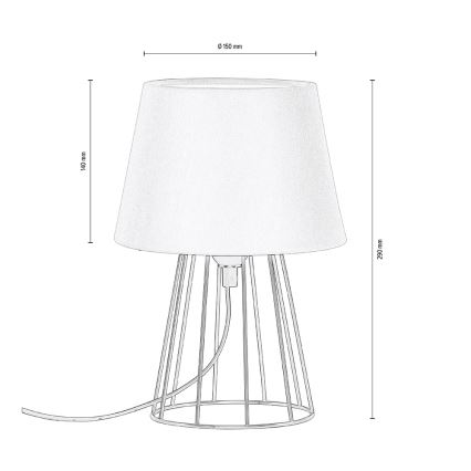 Spot-Light - Lámpara de mesa MANGOO 1xE27/40W/230V negra