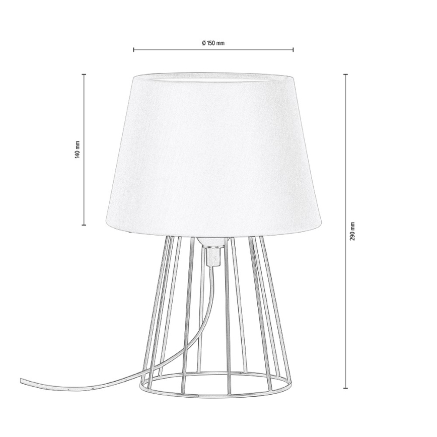 Spot-Light - Lámpara de mesa MANGOO 1xE27/40W/230V negra