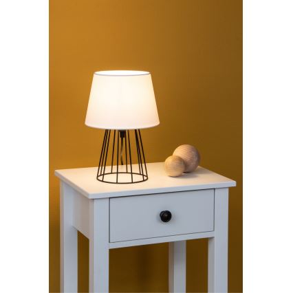 Spot-Light - Lámpara de mesa MANGOO 1xE27/40W/230V blanca/negra