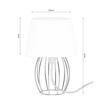 Spot-Light - Lámpara de mesa MANGOO 1xE27/40W/230V blanca/negra