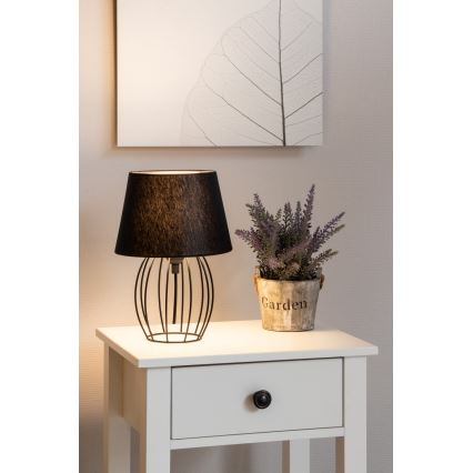 Spot-Light - Lámpara de mesa MANGOO 1xE27/40W/230V negra