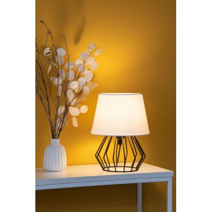 Spot-Light - Lámpara de mesa MANGOO 1xE27/40W/230V blanca/negra