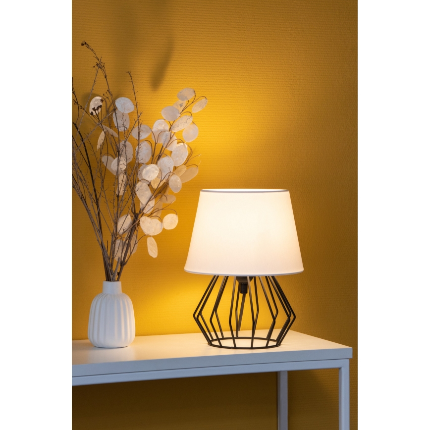 Spot-Light - Lámpara de mesa MANGOO 1xE27/40W/230V blanca/negra