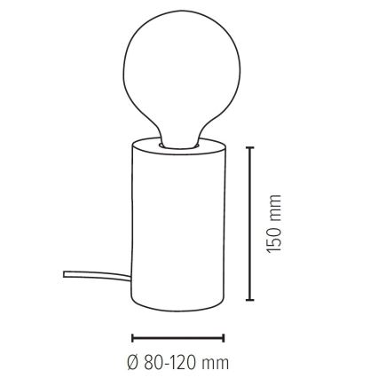 Lámpara de mesa TRABO 1xE27/25W/230V pino