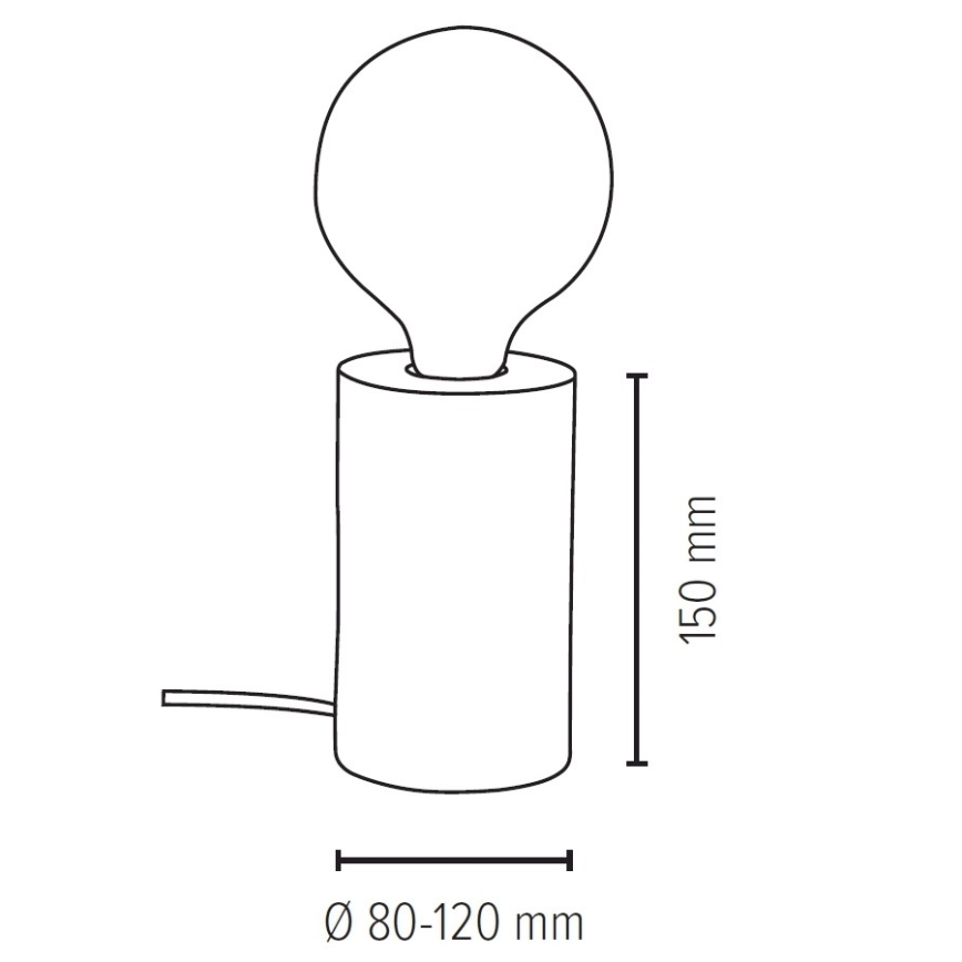 Lámpara de mesa TRABO 1xE27/25W/230V pino