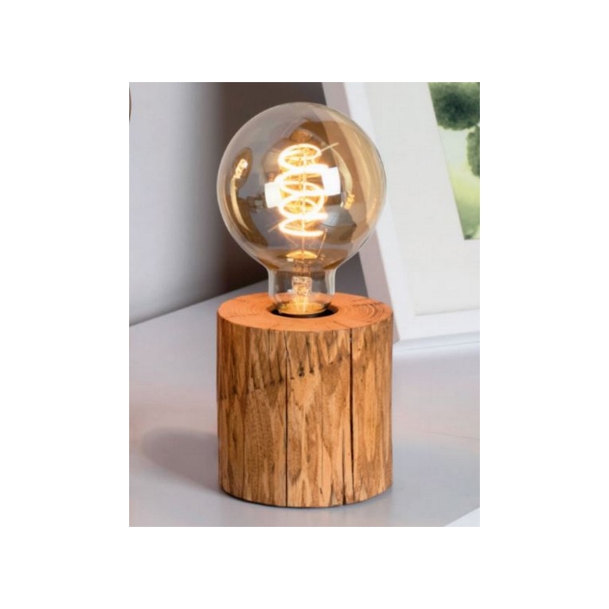 Lámpara de mesa TRABO 1xE27/25W/230V pino