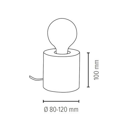 Lámpara de mesa TRABO 1xE27/25W/230V pino