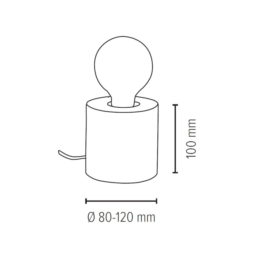 Lámpara de mesa TRABO 1xE27/25W/230V pino