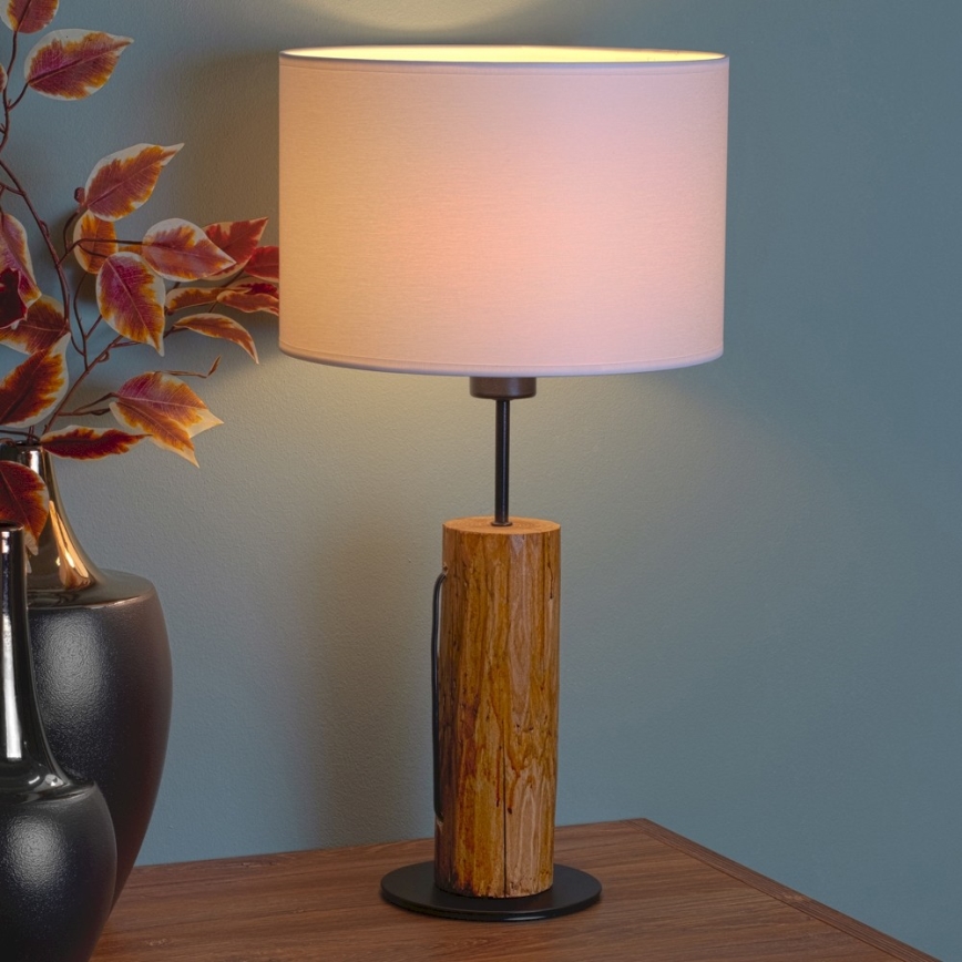 Lámpara de mesa PINO 1xE27/40W/230V pino