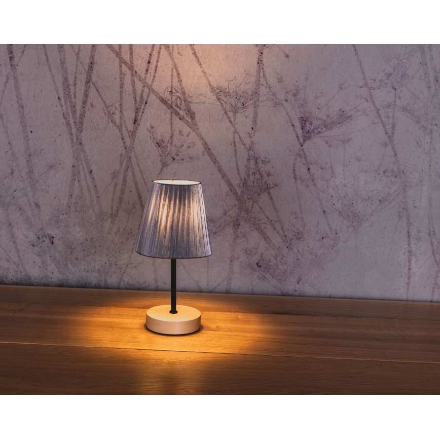 Lámpara de mesa MILA 1xE14/25W/230V abedul