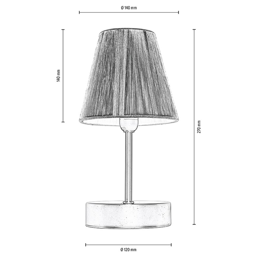 Lámpara de mesa MILA 1xE14/25W/230V abedul