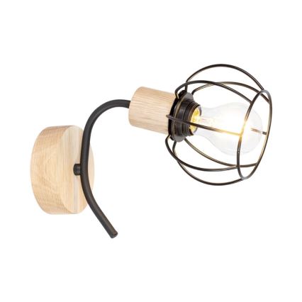 Aplique de pared VIVIANE 1xE27/60W/230V roble