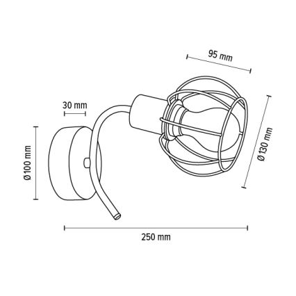 Aplique VIVIANE 1xE27/60W/230V roble