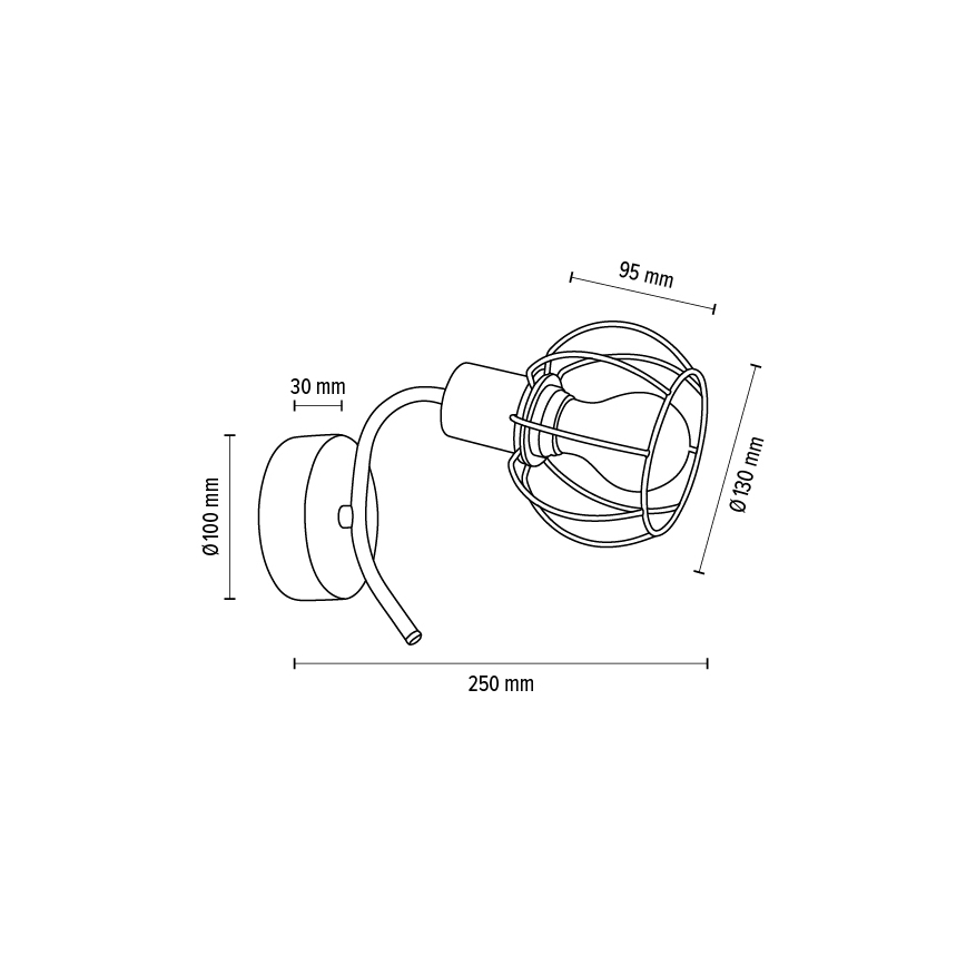 Aplique VIVIANE 1xE27/60W/230V roble
