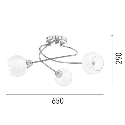 Lámpara de techo PAVIA 3xE27/60W/230V - Certificado FSC