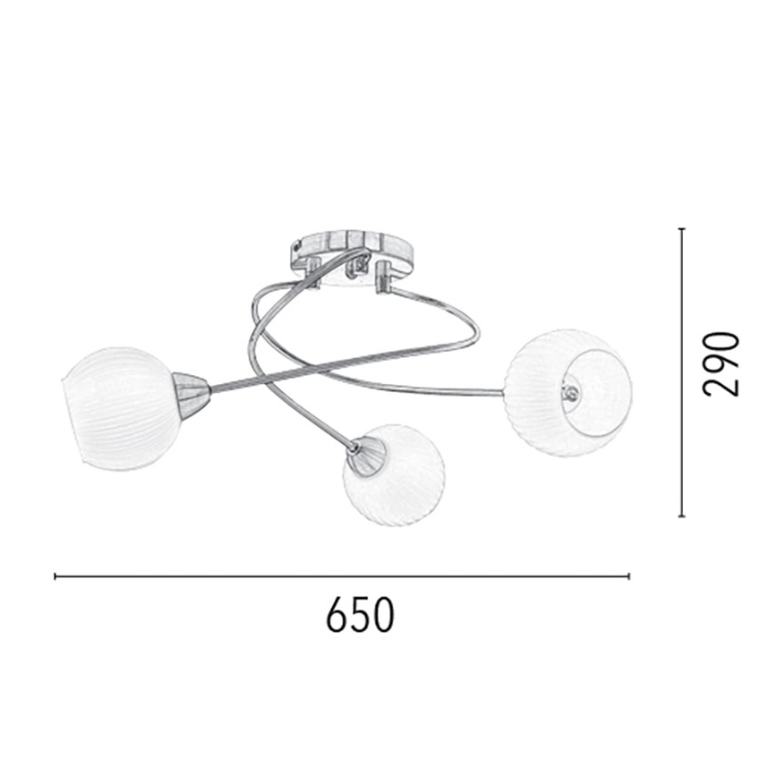 Lámpara de techo PAVIA 3xE27/60W/230V - Certificado FSC