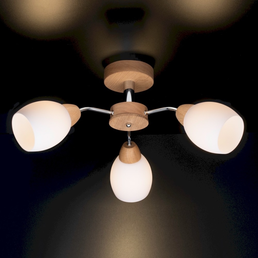 Lámpara de techo PARMA 3xE27/40W/230V roble