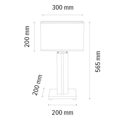 Lámpara de mesa LED regulable FLAME 1xE27/40W+ LED/4,6W/230V 56,5 cm roble
