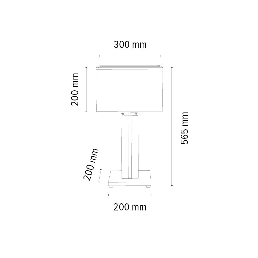 Lámpara de mesa LED regulable FLAME 1xE27/40W+ LED/4,6W/230V 56,5 cm roble