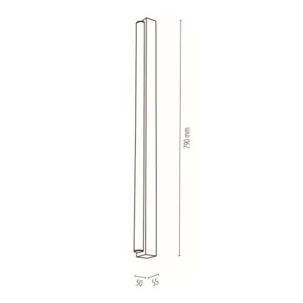 Iluminación LED para espejos de baño AQUAVIVA LED/12W/230 79 cm IP44 roble