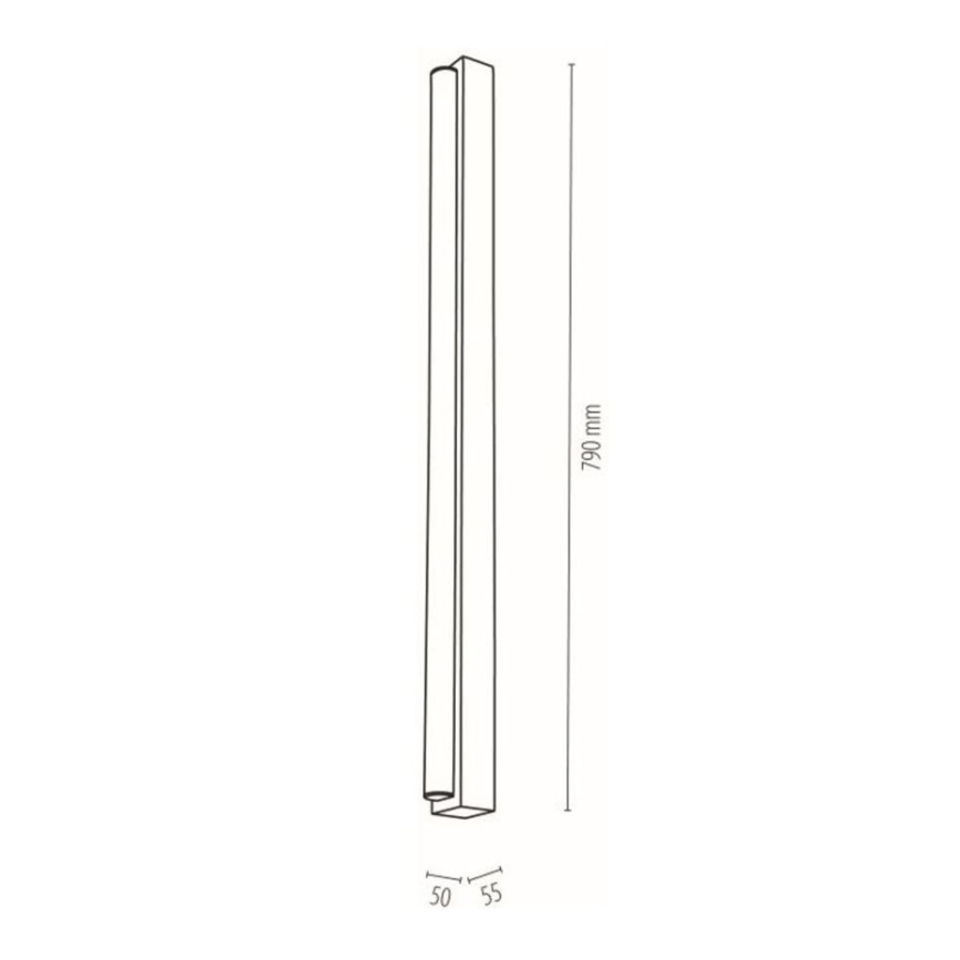Iluminación LED para espejos de baño AQUAVIVA LED/12W/230 79 cm IP44 roble