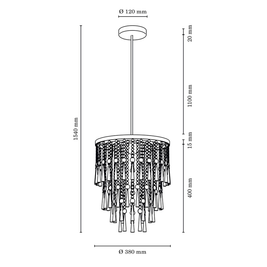 Lámpara colgante LUXORIA 6xG9/28W/230V