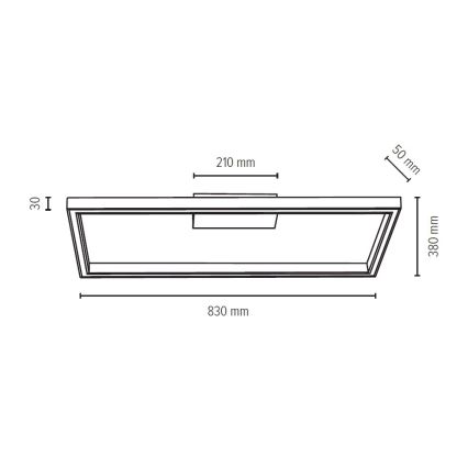 Plafón LED regulable RAMME LED/34W/230V roble mate + control remoto