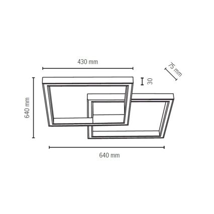 Plafón LED regulable RAMME LED/48W/230V roble mate + control remoto