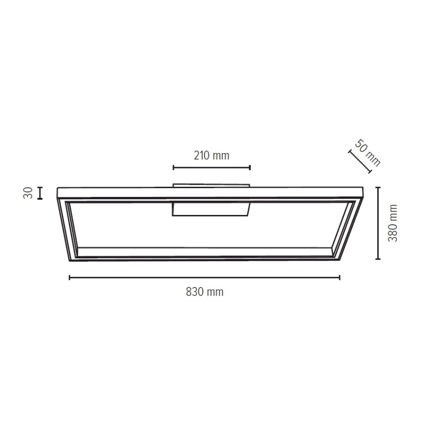 Plafón LED RAMME LED/34W/230V roble mate