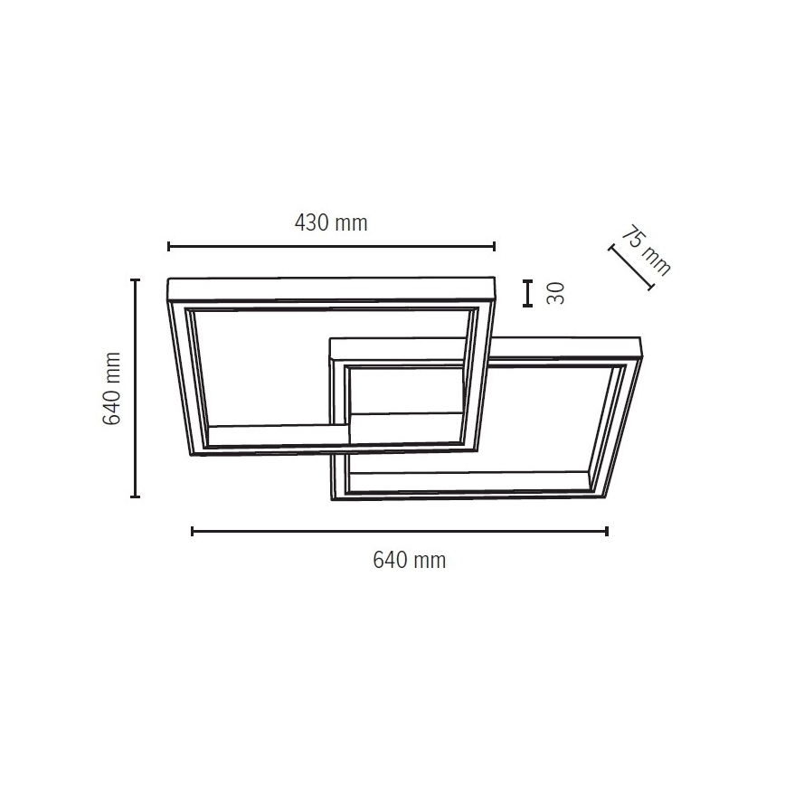 Plafón LED RAMME LED/48W/230V roble mate