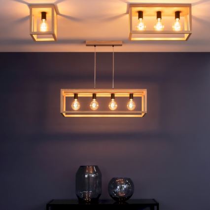 Lámpara de techo KAGO 1xE27/60W/230V roble mate