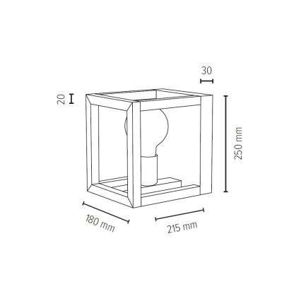 Aplique de pared KAGO 1xE27/40W/230V, roble
