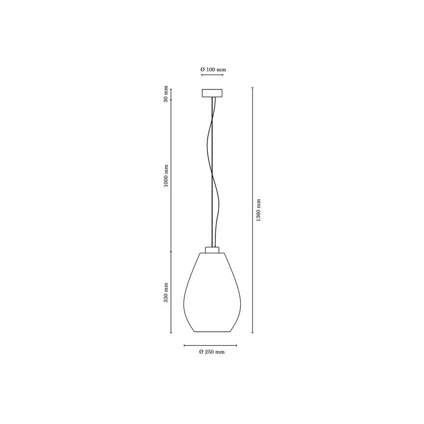 Lámpara colgante PIRO 1xE27/60W/230V haya