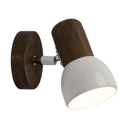 Aplique de pared con foco NEL 1xE27/15W/230V pino