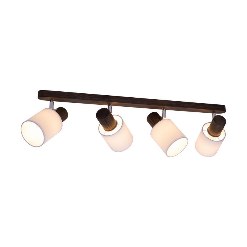 Foco de techo TRENDY 4xE27/15W/230V pino