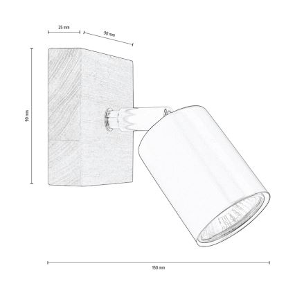 Foco de pared MANARA 1xGU10/5W/230V pino