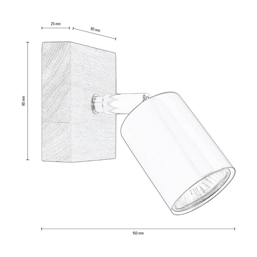 Foco de pared MANARA 1xGU10/5W/230V pino