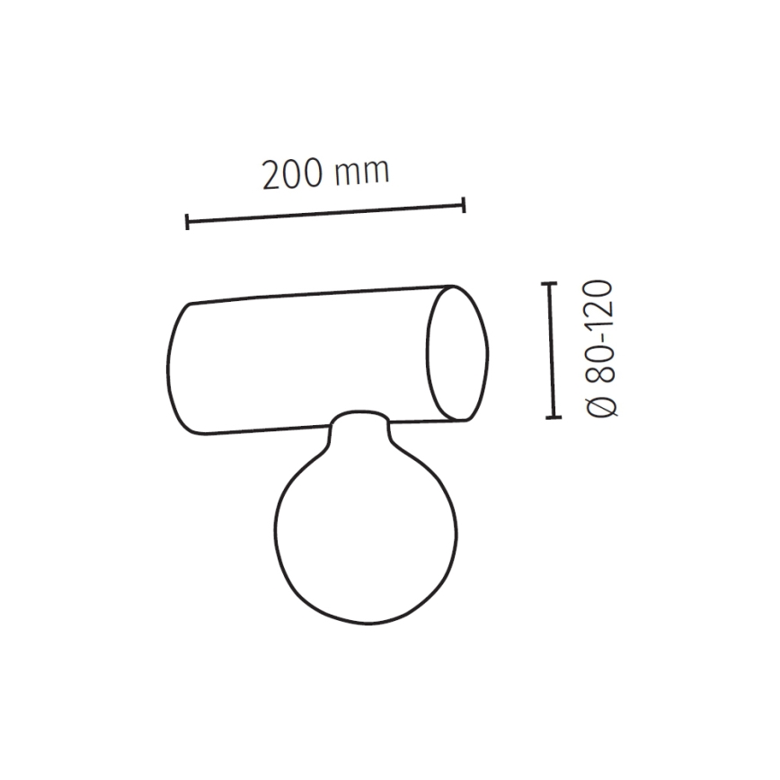 Aplique TRABO 1xE27/25W/230V pino