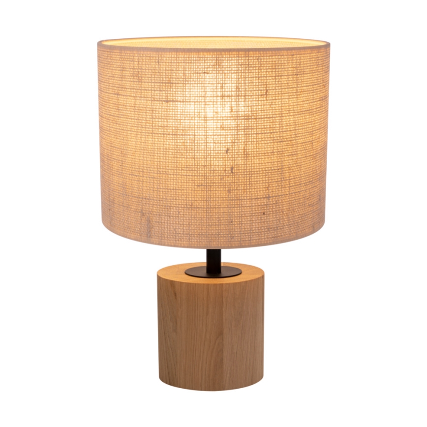 Lámpara de mesa KRETA 1xE27/25W/230V roble/naranja roble