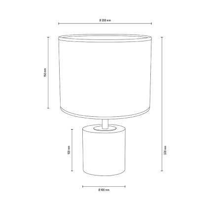 Lámpara de mesa KRETA 1xE27/25W/230V roble/naranja roble