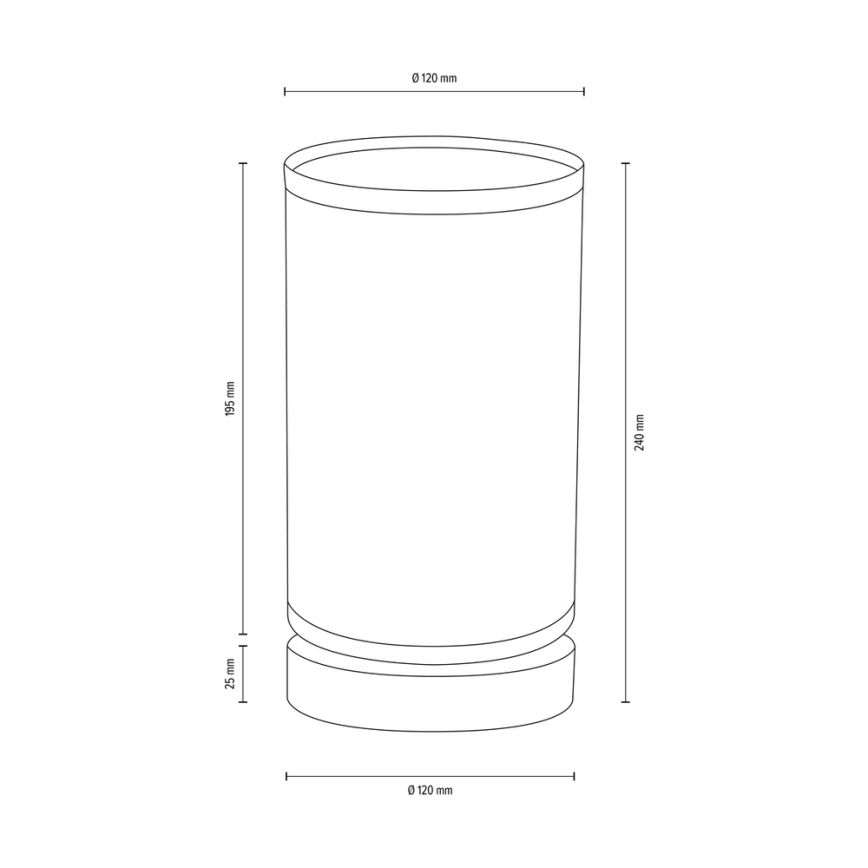 Lámpara de mesa FIRE 1xE27/25W/230V roble/blanco roble