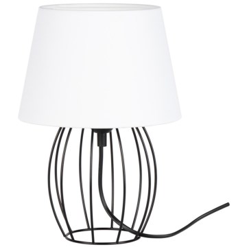 Spot-Light - Lámpara de mesa MANGOO 1xE27/40W/230V blanca/negra