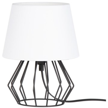 Spot-Light - Lámpara de mesa MANGOO 1xE27/40W/230V blanco/negro - Certificado FSC