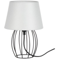 Spot-Light - Lámpara de mesa MANGOO 1xE27/40W/230V gris/negro – Certificado FSC