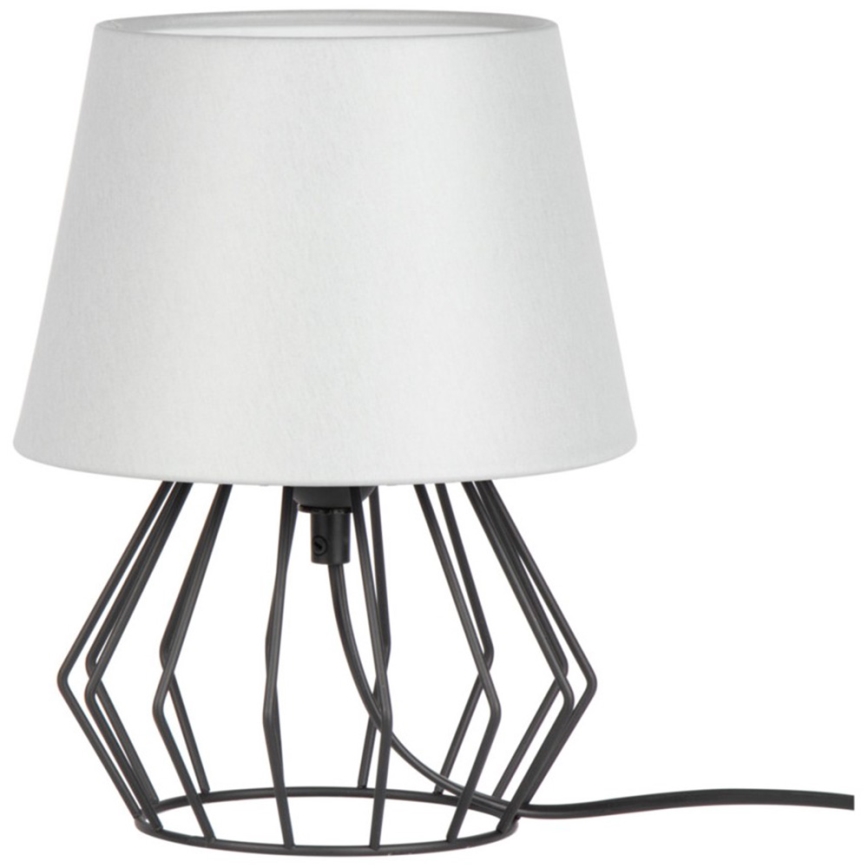Spot-Light - Lámpara de mesa MANGOO 1xE27/40W/230V gris/negro - Certificado FSC